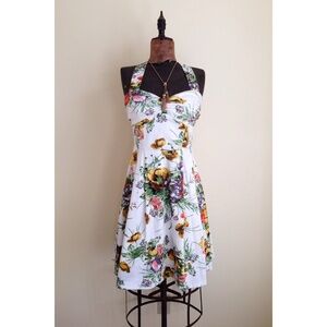 Miss Sixty White Floral Halter Dress